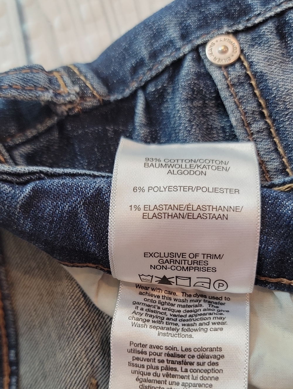 Silver Eddie Dark Indigo Denim Men’s Jean Size 33" X 30" - Picture 16 of 16